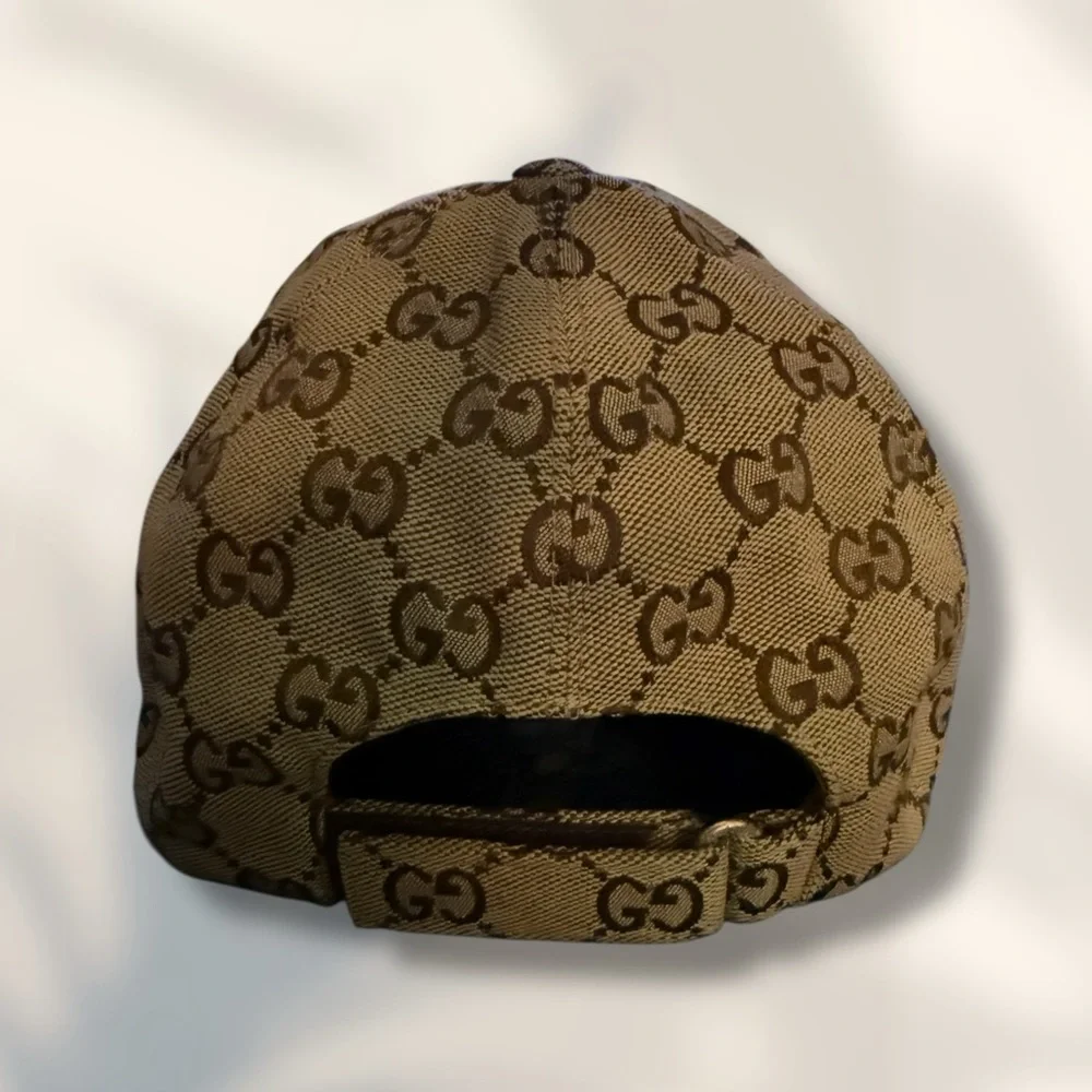 Gucci GG Monogram Canvas Baseball Cap w/ Leather Logo Patch - Picture 5 of 9